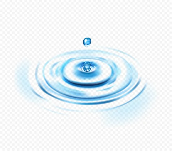 Ondulation de l'eau Concept transparent — Image vectorielle