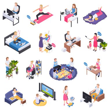 Evde Kalmak Isometric Set 