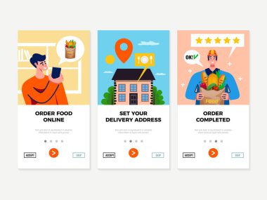 Gıda Teslimatı Dikey Afişler