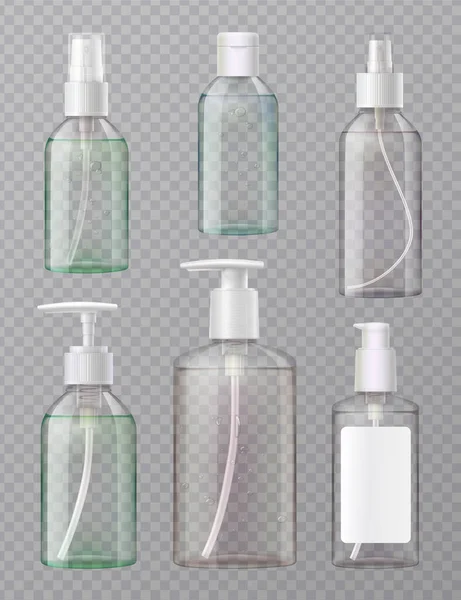 Sanitizer Bottles Set — Stock Vector