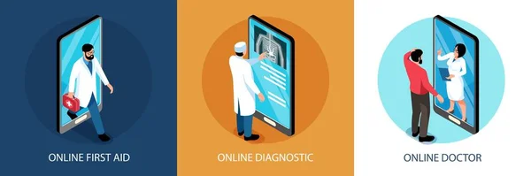 Online Medicine Σχεδιασμός Concept — Διανυσματικό Αρχείο