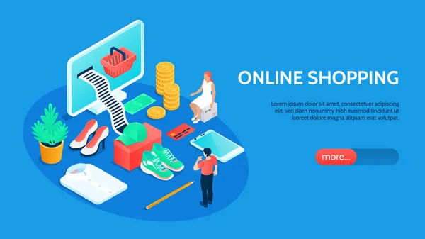 Online winkelbanner — Stockvector