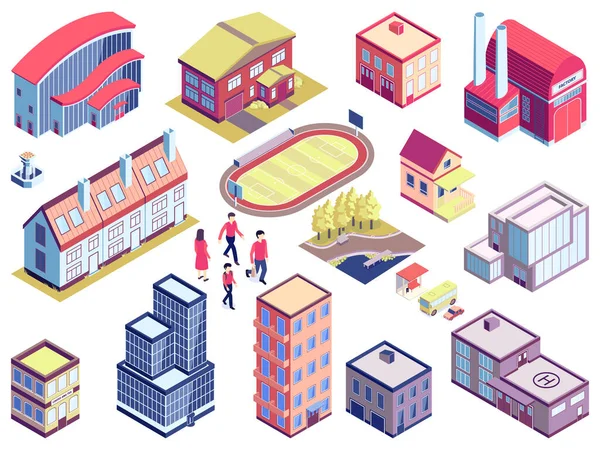 Isometric Şehir Mimarisi Seti