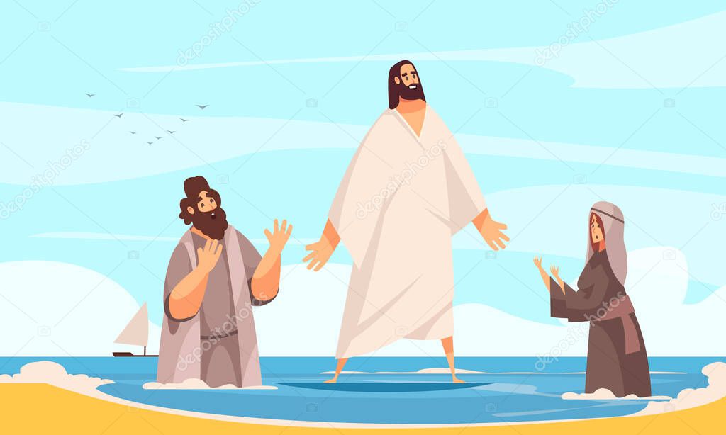 Jesus Water Walking Composition