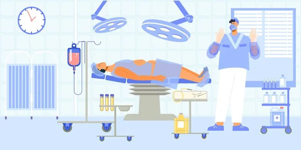 Salle d'opération plate de liposuccion — Image vectorielle