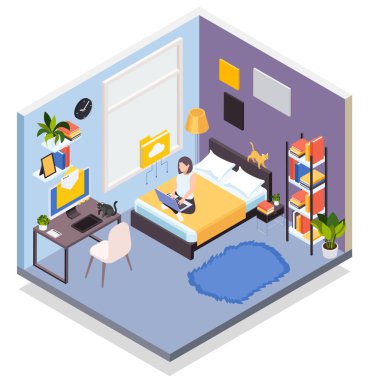 Uzak Çalışma Isometric Bileşimi 