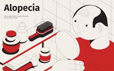 Kellik Alopecia Isometric Arkaplan