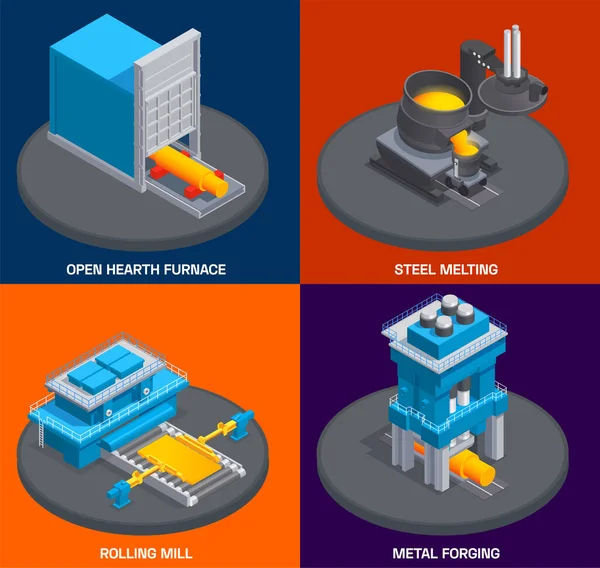 Metal Industry Design Concept — Stock Vector