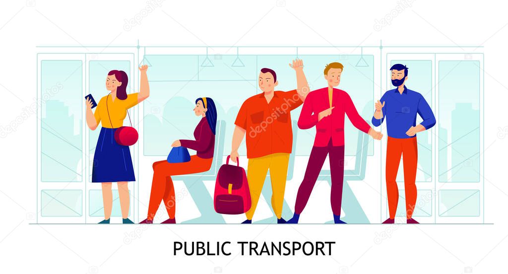 Public Transport And People Concept