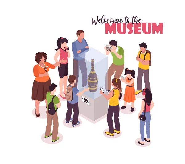 Geschiedenis Museum Excursie Achtergrond — Stockvector