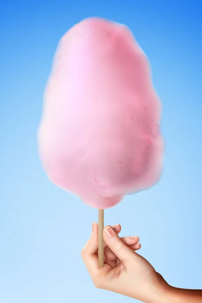 Candy Sugar Coton Composition — Image vectorielle
