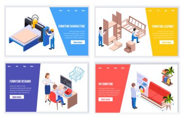 Mobilya Üretimi Isometric Sancakları