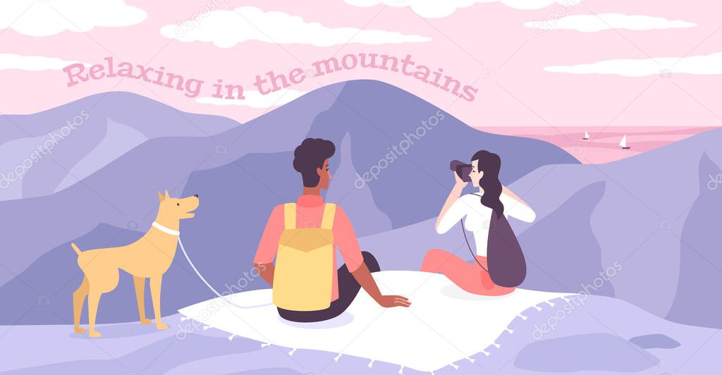 Relaxing In Mountains