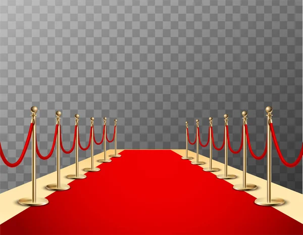 Alfombra roja Realista Composición de color — Vector de stock