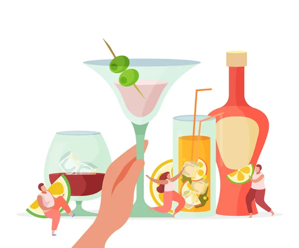 Sfondo piatto alcolico — Vettoriale Stock