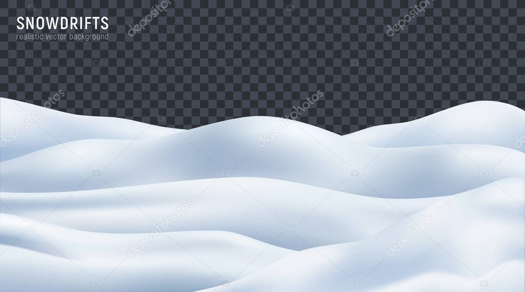 Snowdrift Realistic Transparent Background