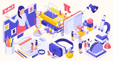 STEM Eğitim Isometric Kavramı