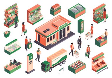 Isometric Süpermarket Simgesi Ayarları