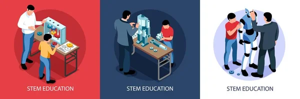 Έννοια σχεδίου εκπαίδευσης STEM — Διανυσματικό Αρχείο