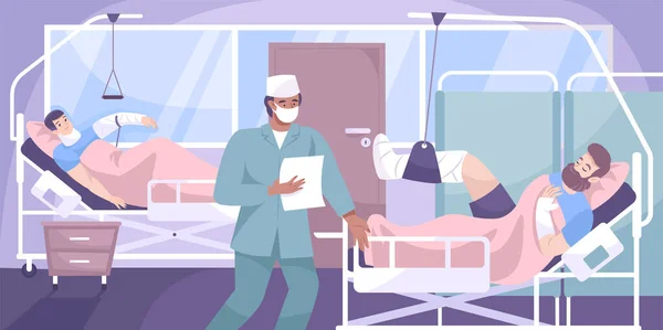 Σύνθεση νοσοκομείου τραυματολογίας — Διανυσματικό Αρχείο