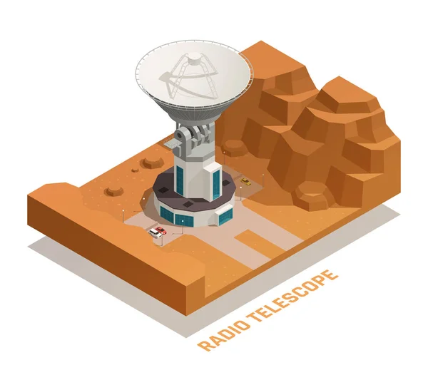 Astronomie Concept isométrique — Image vectorielle