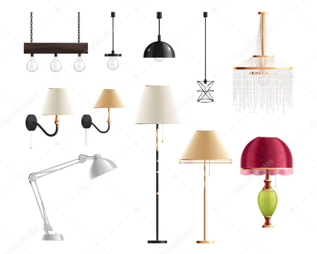 House Interior Lamps Set