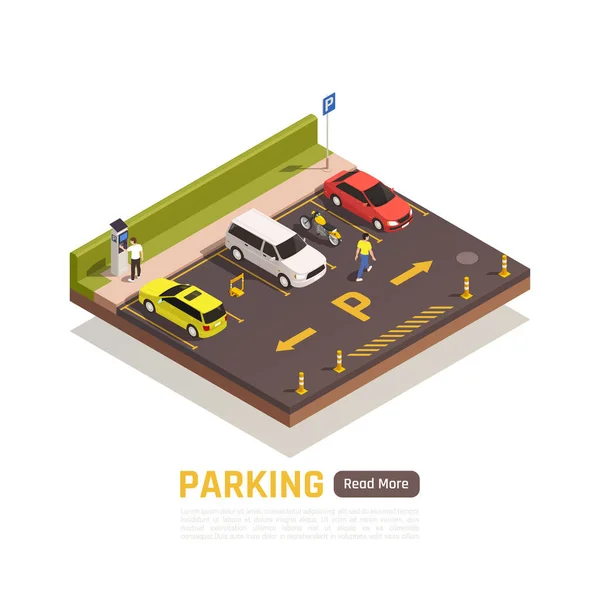 Parking Composition isométrique — Image vectorielle