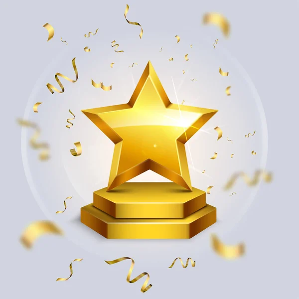 Star Award Realistischer Hintergrund — Stockvektor