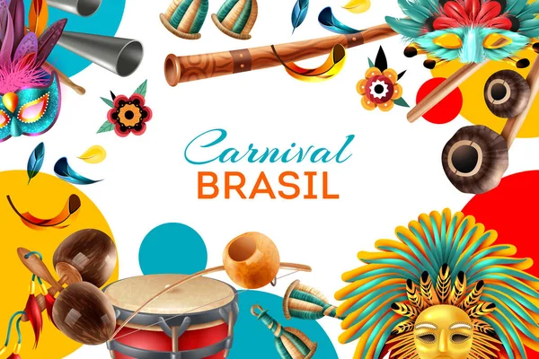 Brésil Affiche Carnaval — Image vectorielle