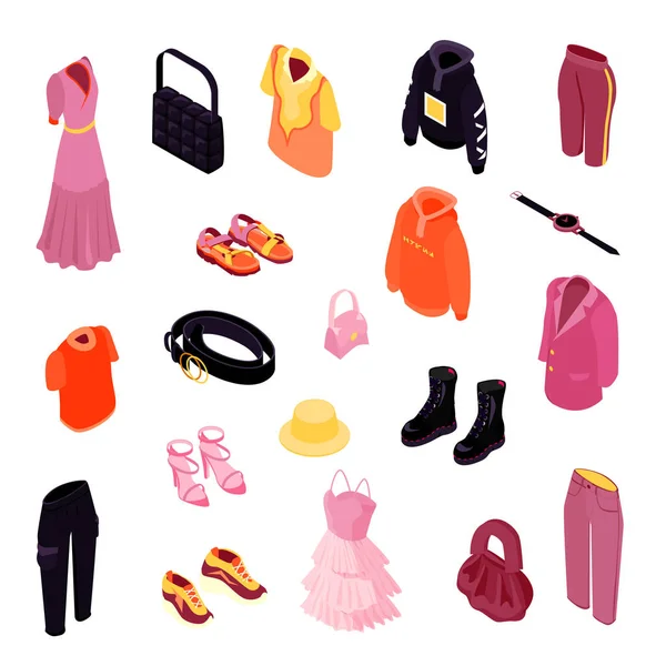 Set de iconos de ropa de moda — Vector de stock