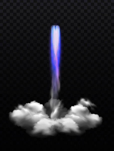 Composição de chama de foguete espacial — Vetor de Stock