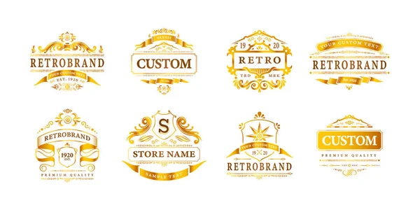 Luxusní ročník Logos Set — Stockový vektor