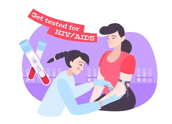 Пройти тестирование на СПИД — стоковый вектор