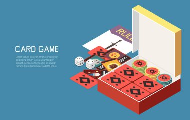 Kart Oyunu Isometric Arkaplanı