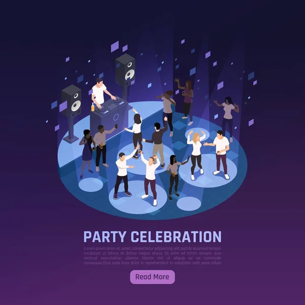 Party Celebration Dancefloor Background — Stockový vektor