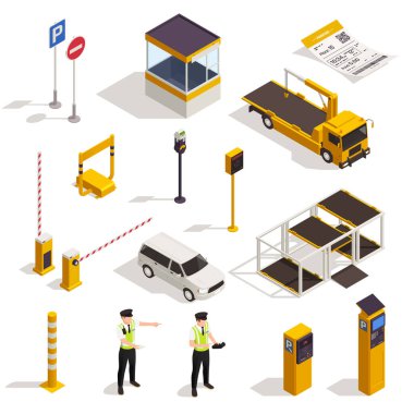Isometric Set Otoparkı 