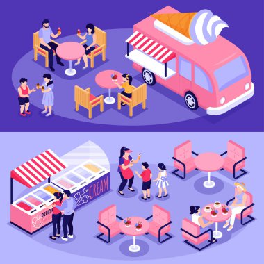 Isometric Dondurma Pankartları