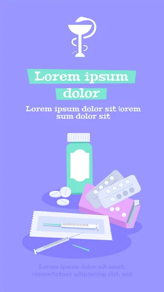 Historias de farmacia Banner vertical — Archivo Imágenes Vectoriales