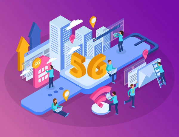 5g 인터넷 토론회 — 스톡 벡터