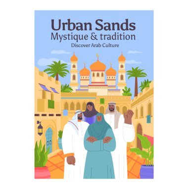 Düz El Otantik Arap Yaşam Tarzı ve Kültürel Deneyimler Posteri