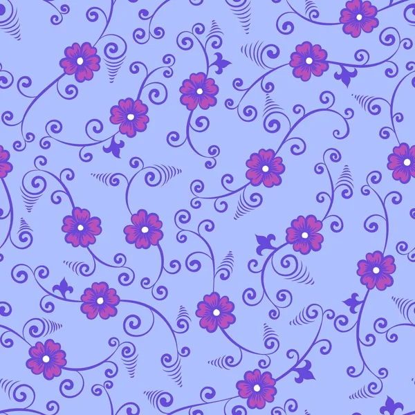 parlak mor ve mavi çin dikişsiz desen