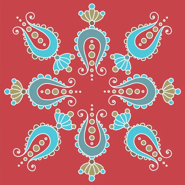 Mandala dibujado a mano simple. elementos paisley de lujo — Vector de stock