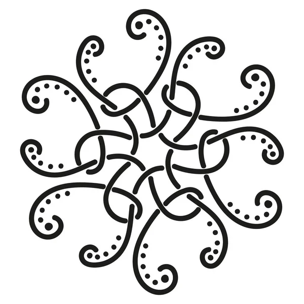 siyah ve beyaz yuvarlak simetrik Altıgen karo