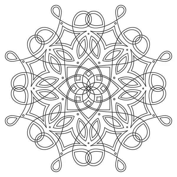 siyah ve beyaz yuvarlak simetrik arabesk tasarım. fantezi dekoratif Mandala