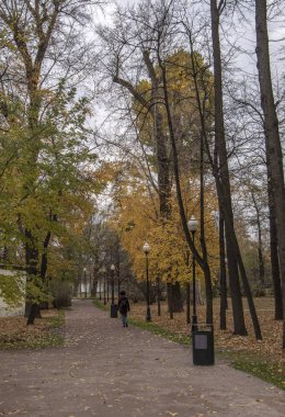 Sonbaharda Gorky Park 'ta yürüyüş