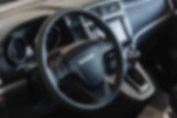 Abstrakcyjny Widok Rozmycia Kierownicy Samochodu Deska Rozdzielcza Rozkojarzony — Zdjęcie stockowe