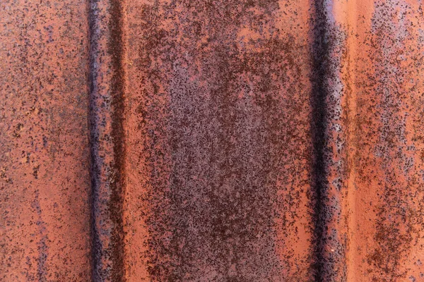 Textur Einer Geriffelten Rostigen Metallplatte Wellpappe — Stockfoto