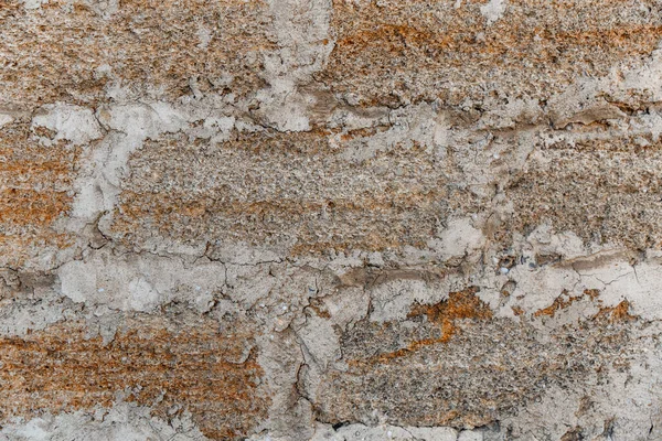 Ruwe Textuur Van Een Bakstenen Muur Gemaakt Van Schelpen Uiterlijk — Stockfoto