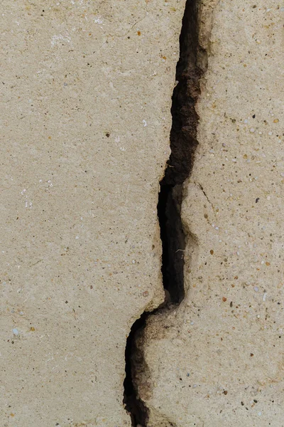 Large Crack Wall House Closeup Cracked Damage Close — Stock Photo, Image