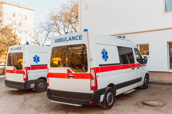 Saporoschje Ukraine November 2019 Moderne Krankenwagen Rückansicht Eines Rettungswagens — Stockfoto